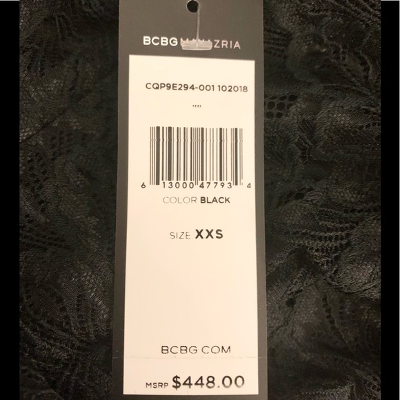 BCBGMaxAzria Black Lace Jumpsuit One Piece Balloon Outfit Designer Sheer - Picture 11 of 11